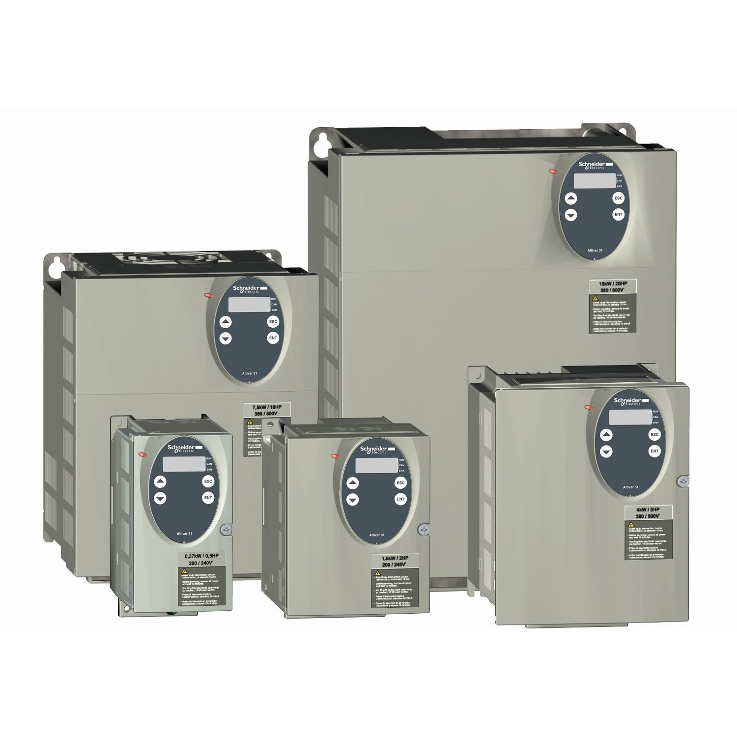 variable speed drive ATV31 - 2.2kW - 240V 3-phase supply - IP20